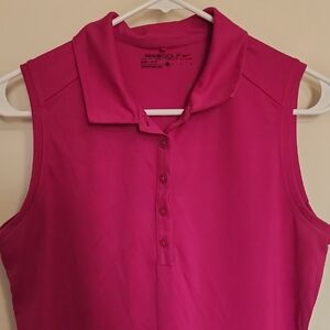 Nike Women's Fuchsia Button Down Sleeveless Shirt